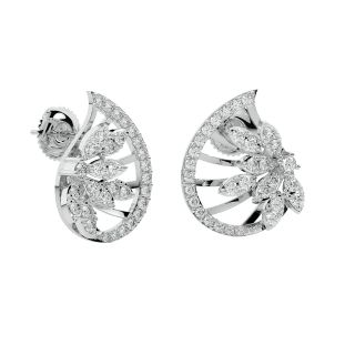 Mila Round Diamond Stud Earrings